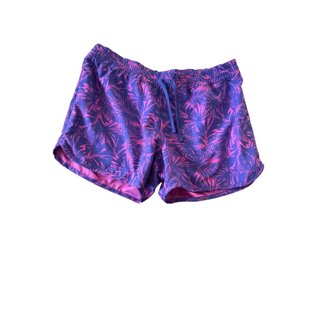 Columbia Sportswear Women's Purple Pink Leaf Print Athletic‎ Shorts Size L
